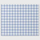 Papier Cadeau Motif classique En vichy bleu coché (Plat)