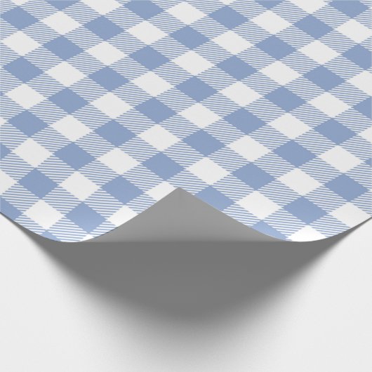 Papier Cadeau Motif classique En vichy bleu coché (Coin)
