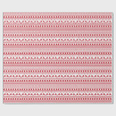 Papier Cadeau Motif classique scandinave de Noël (Plat)