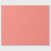 Papier Cadeau Motif Classy Coral Rouge Orange Blanc (Plat)