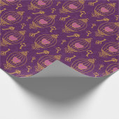 Papier Cadeau Motif-Clés-Coeurs (Coin)