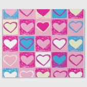 Papier Cadeau Motif cœurs (Plat)