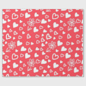 Papier Cadeau Motif cœurs (Plat)