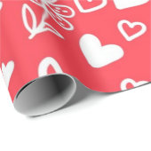 Papier Cadeau Motif cœurs (Coin rond)