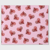 Papier Cadeau Motif cœurs (Plat)
