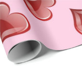 Papier Cadeau Motif cœurs (Coin rond)