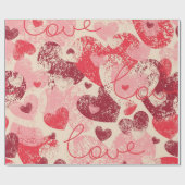 Papier Cadeau Motif cœurs (Plat)