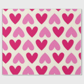 Papier Cadeau Motif coeurs (Plat)