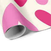 Papier Cadeau Motif coeurs (Coin rond)