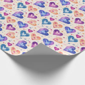 Papier Cadeau motif coeurs (Coin)