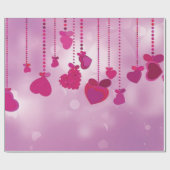 Papier Cadeau Motif cœurs (Plat)