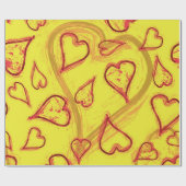 Papier Cadeau Motif cœurs (Plat)