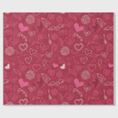 Papier Cadeau Motif cœurs (Plat)