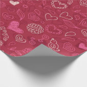 Papier Cadeau Motif cœurs (Coin)
