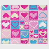Papier Cadeau Motif cœurs (Plat)
