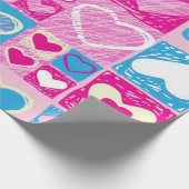 Papier Cadeau Motif cœurs (Coin)