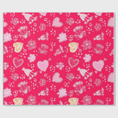 Papier Cadeau Motif cœurs (Plat)