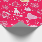 Papier Cadeau Motif cœurs (Coin)