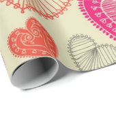 Papier Cadeau Motif cœurs (Coin rond)