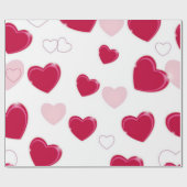 Papier Cadeau Motif cœurs (Plat)