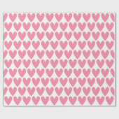 Papier Cadeau Motif Coeurs roses (Plat)