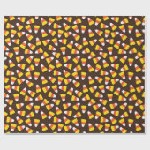 Papier Cadeau Motif coloré de bonbons d'Halloween (Plat)
