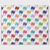 Papier Cadeau Motif coloré de chameau (Plat)