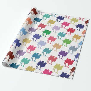 Papier Cadeau Motif coloré de chameau