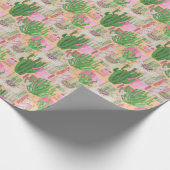 Papier Cadeau Motif coloré de lama d'aquarelle (Coin)