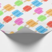 Papier Cadeau Motif coloré de Popsicle (Coin)
