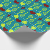 Papier Cadeau Motif coloré de tennis (Coin)