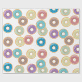 Papier Cadeau Motif coloré Pastel Donuts & Sprinkings (Plat)