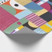 Papier Cadeau Motif coloré scandinave (Coin)