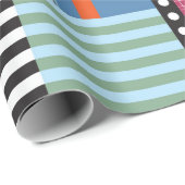Papier Cadeau Motif coloré scandinave (Coin rond)