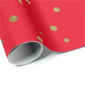 Papier Cadeau Motif Confetti Festit Foil Gold Faux (Coin rond)