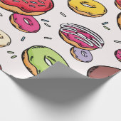 Papier Cadeau Motif continu de donuts (Coin)