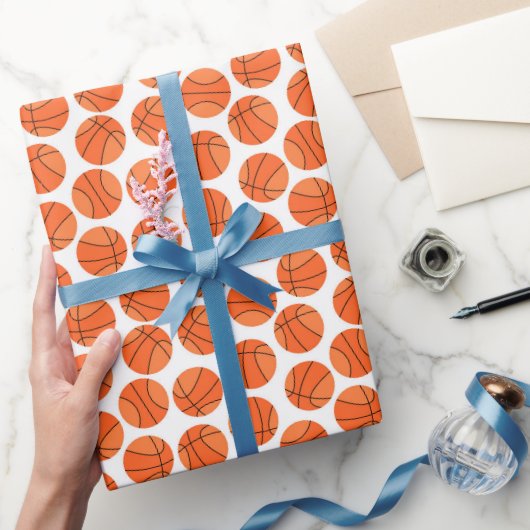 Papier Cadeau motif cool de basket-ball carrelé (Cadeaux)