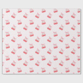 Papier Cadeau Motif Coquette Cherries Bow (Plat)