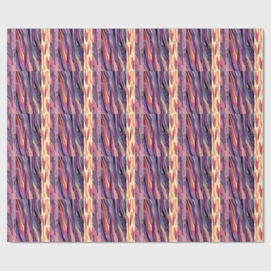 Papier Cadeau motif corail et violet (Plat)