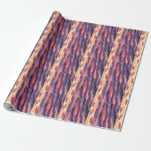 Papier Cadeau motif corail et violet (Déroulé)