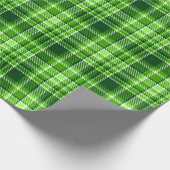 Papier Cadeau motif couleur À damiers vert (Coin)