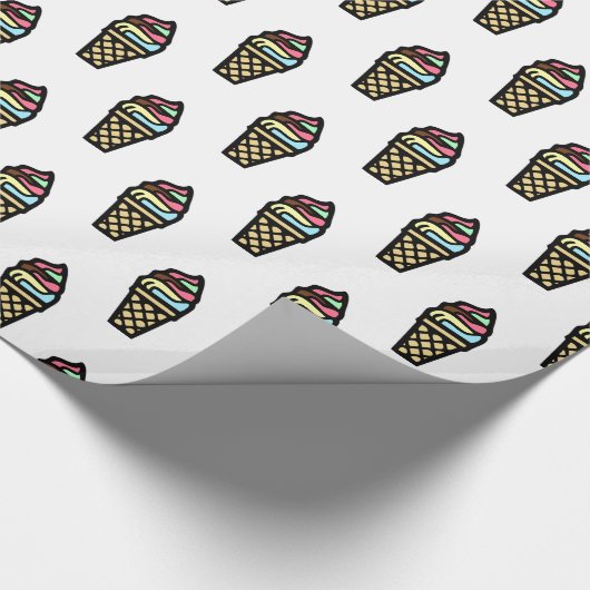 Papier Cadeau Motif couleur crème glacée (Coin)