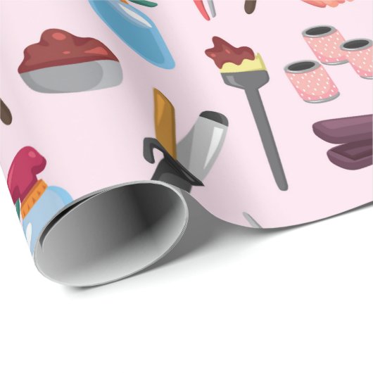 Papier Cadeau motif couture KIT (Coin rond)