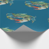 Papier Cadeau Motif Crabe Bleu (Coin)