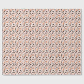 Papier Cadeau Motif crâne de fleurs (Plat)