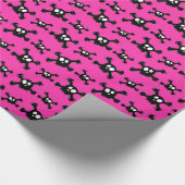 Papier Cadeau Motif crâne rose (Coin)
