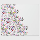 Papier Cadeau Motif cranté par Chevron floral lunatique (Plat)