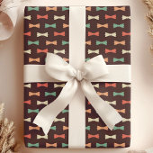 Papier Cadeau Motif Cravate branché Retro Hipster Bow