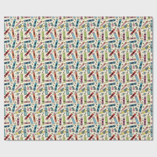 Papier Cadeau motif crayon (Plat)