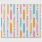 Papier Cadeau Motif crayon coloré (Plat)